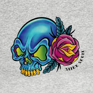 Blue skull and rose T-Shirt